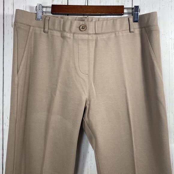 Betabrand Womens Bootcut Straight Leg Classic Yoga Tan Khaki Pull On Pants - Picture 2 of 13